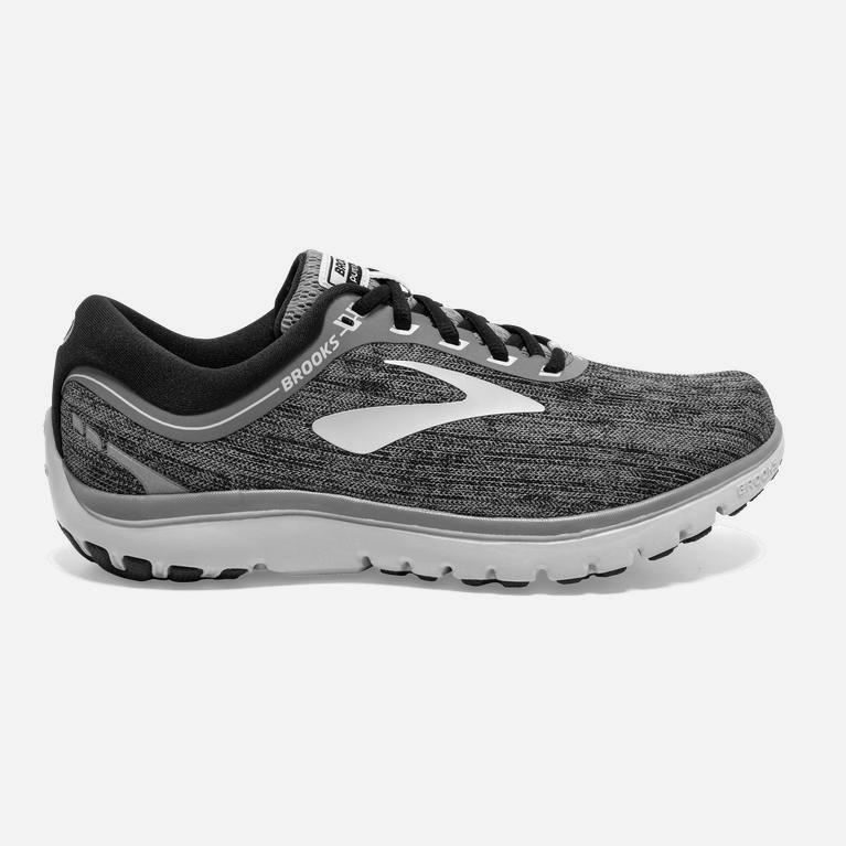 Brooks Women's Pureflow 7 Road Running Shoes Singapore - Primer/Black/Oyster (49621-CNHF)